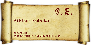 Viktor Rebeka névjegykártya